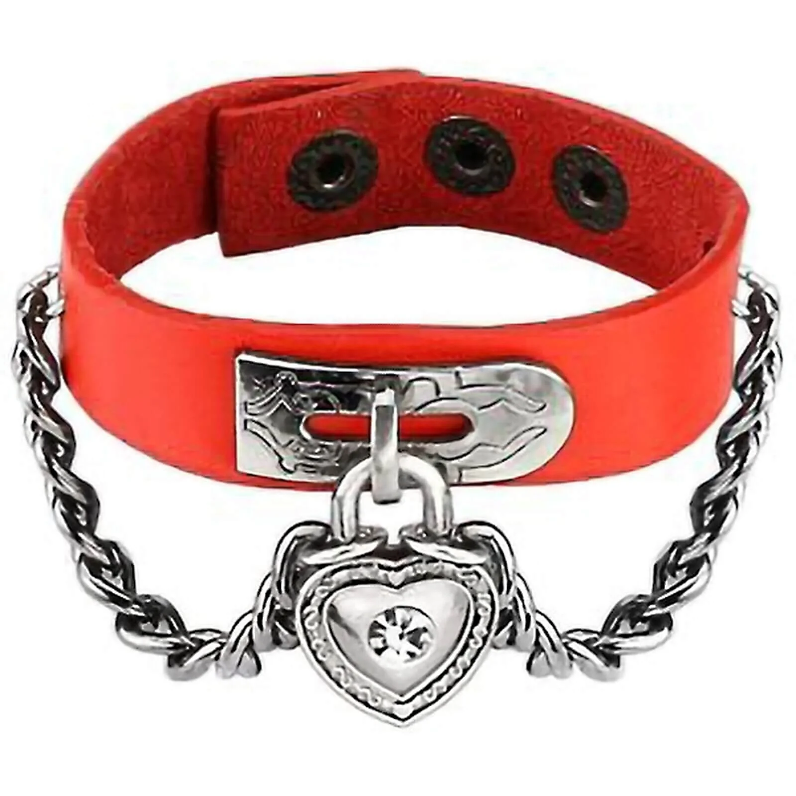 Armband Rot Herz Ketten Schloss