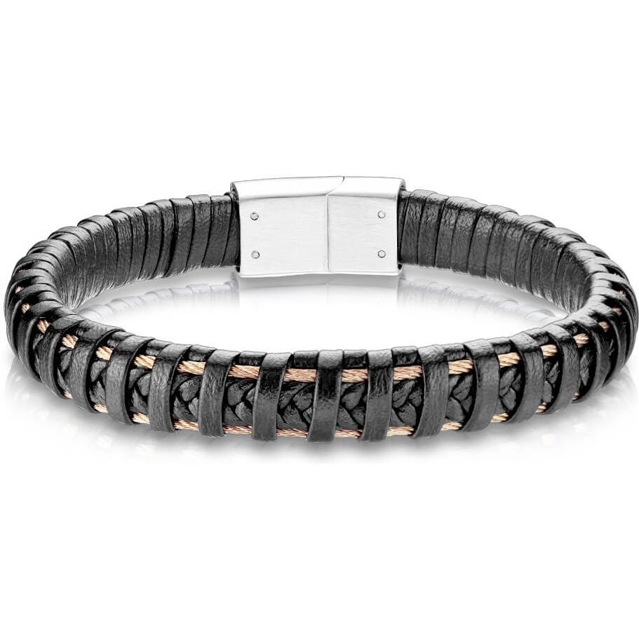 Armband Schwarz Roségold Magnet