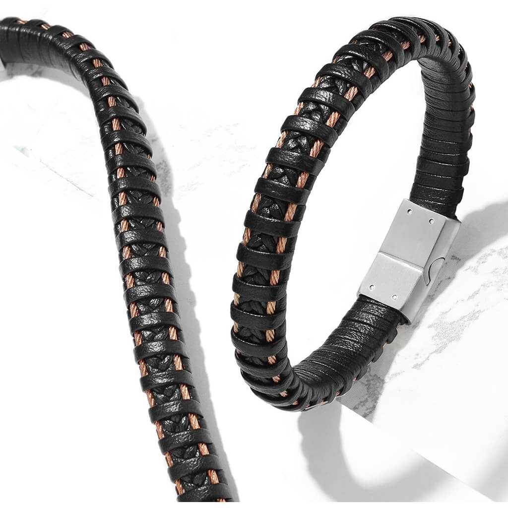 Armband Schwarz Roségold Magnet - Image 3