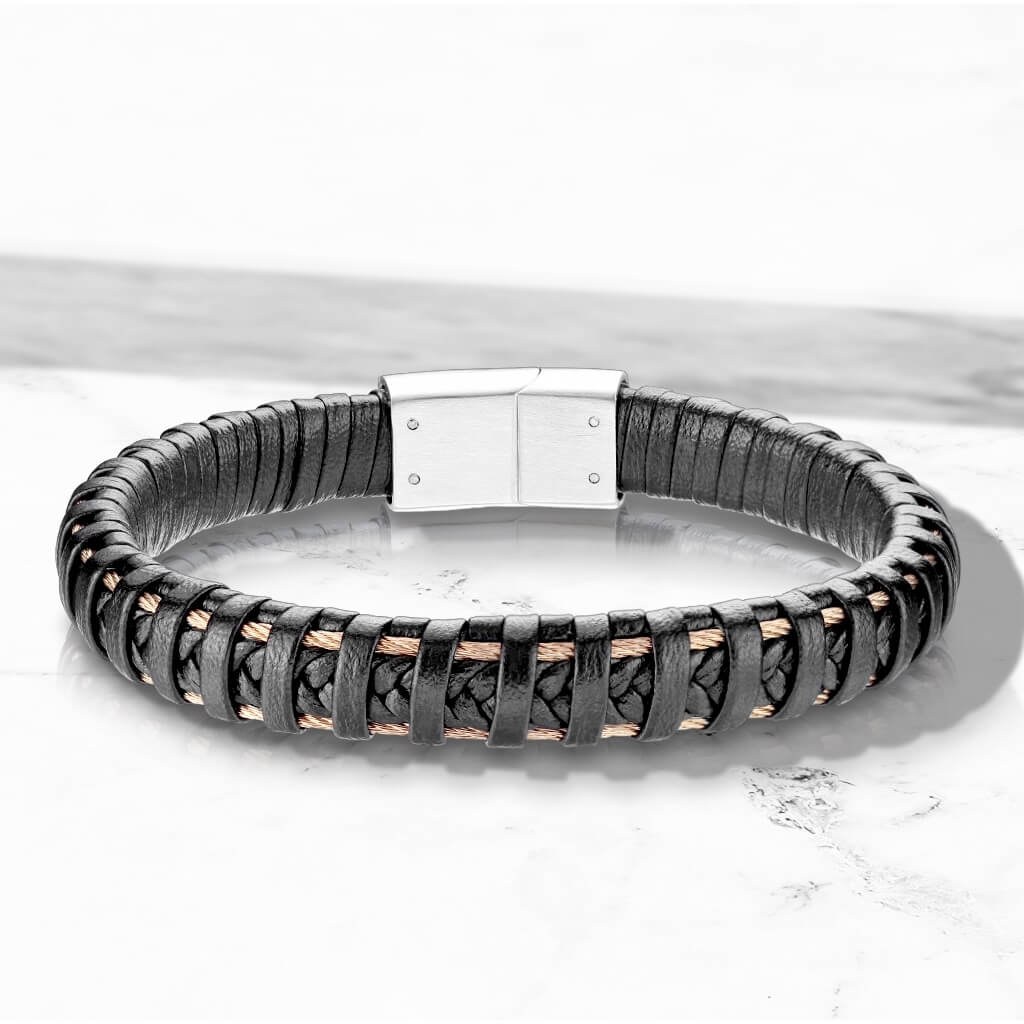Armband Schwarz Roségold Magnet - Image 4