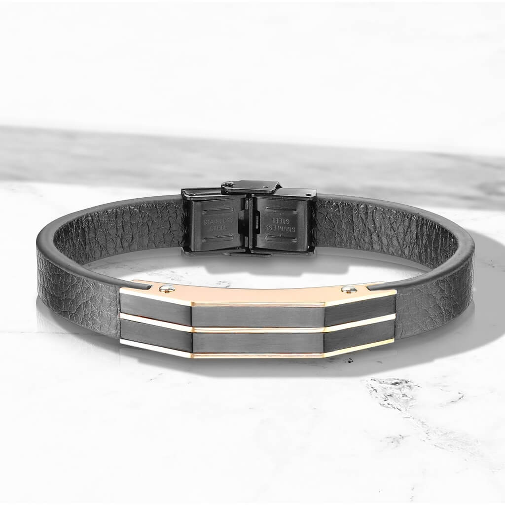 Armband Schwarz Roségold Magnet - Image 4
