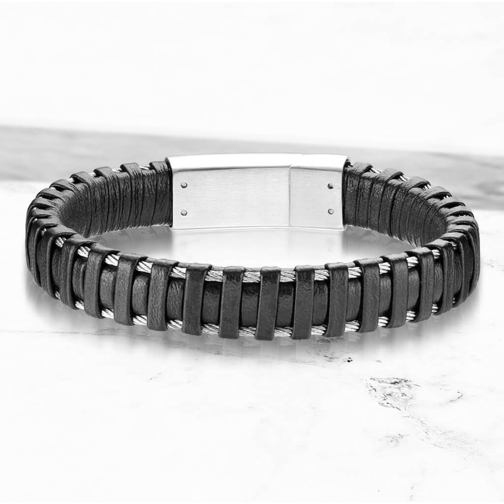 Armband Schwarz Silber Magnet - Image 4