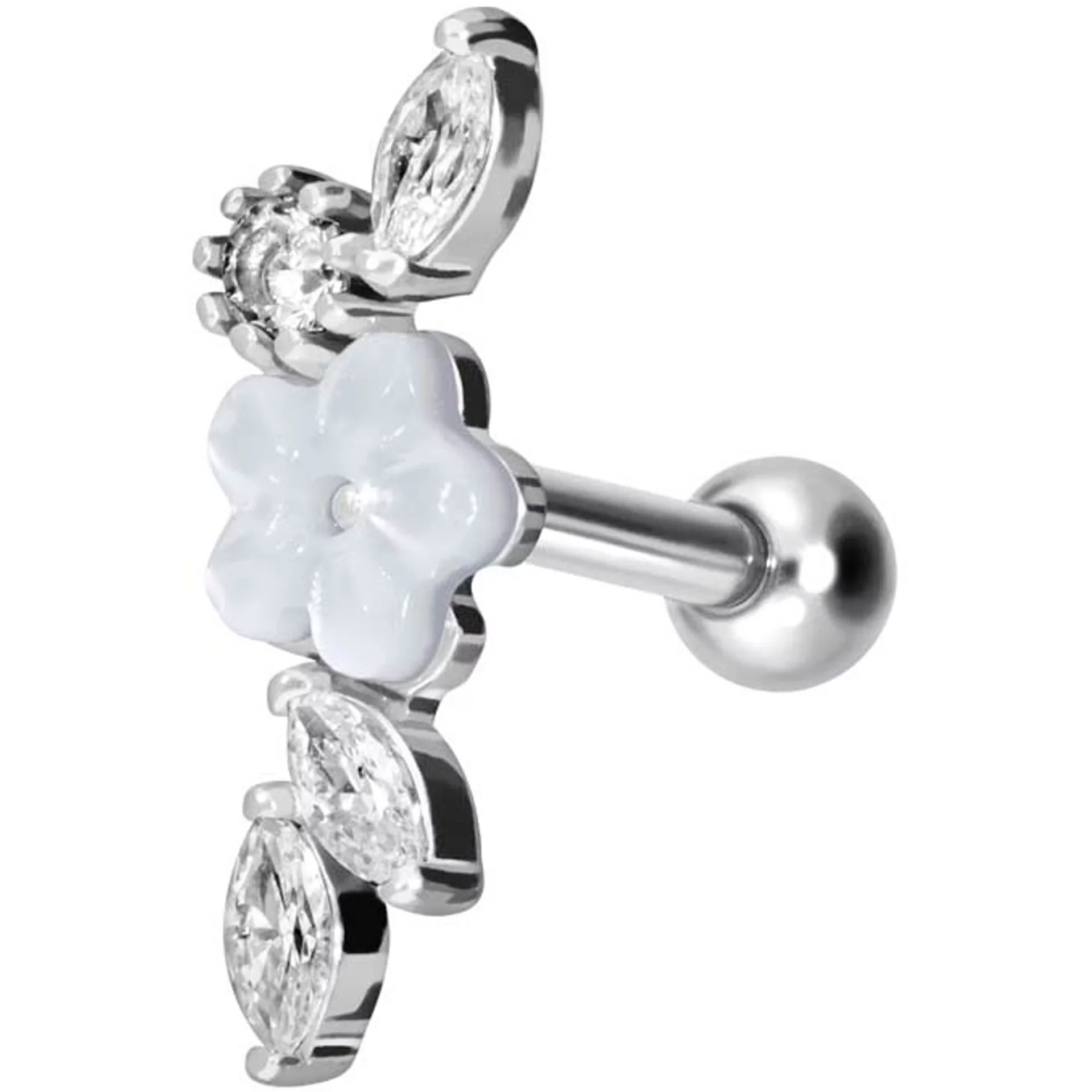 Titan Barbell Perlmutt Blume Zirkonia - Image 4