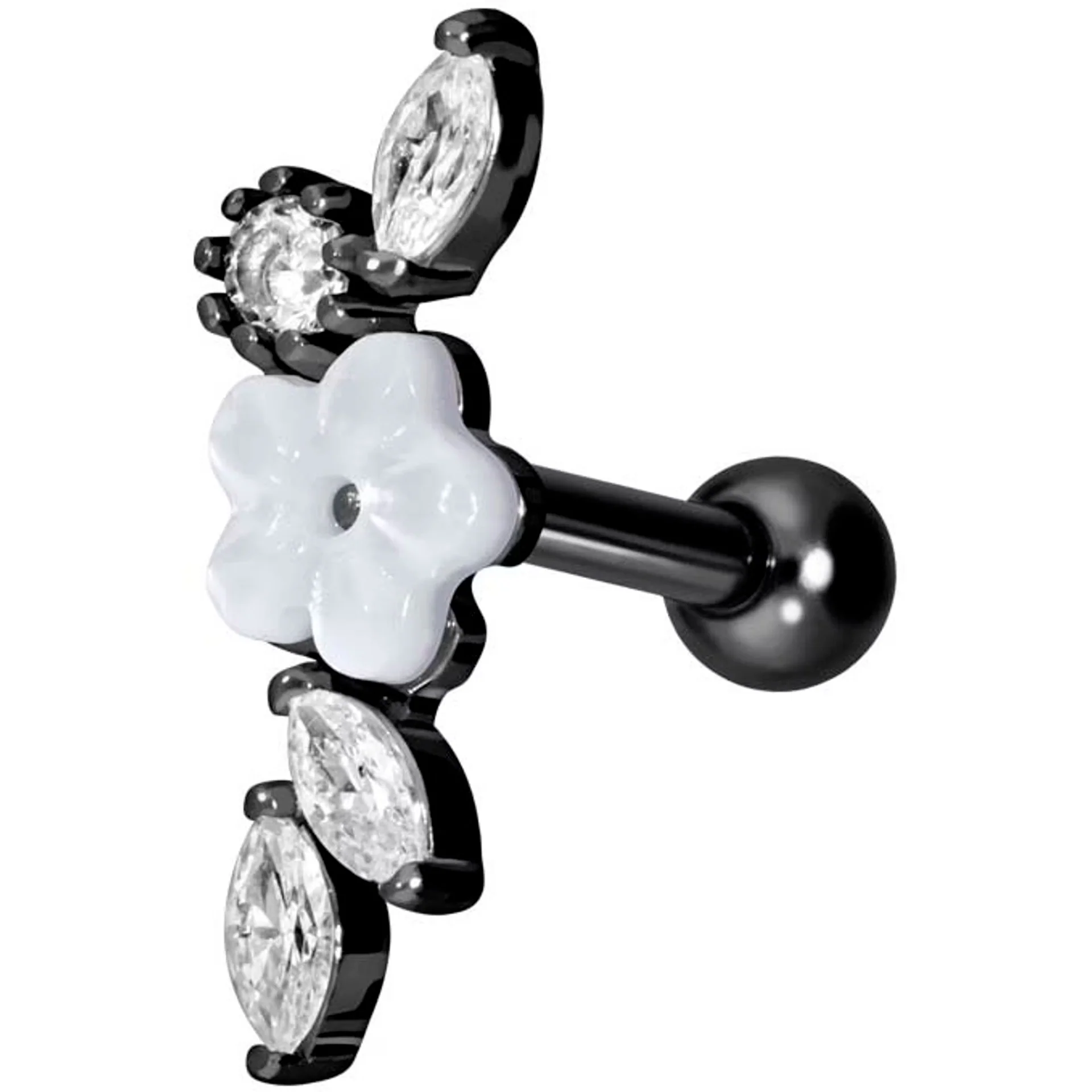 Titan Barbell Perlmutt Blume Zirkonia - Image 5