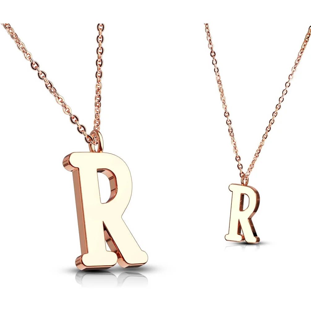 Halskette Buchstaben A-Z Roségold - Image 19
