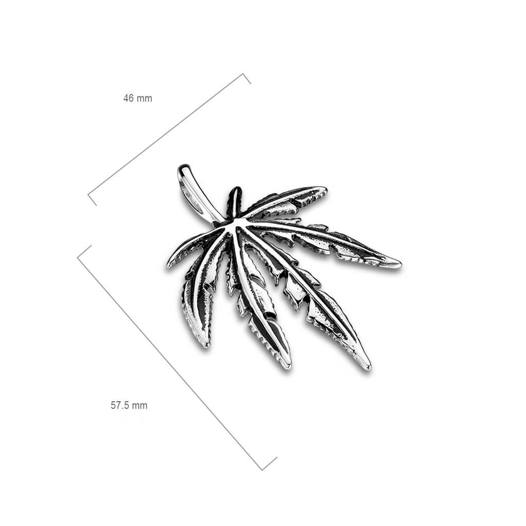 Anhänger Hanfblatt Silber - Image 2