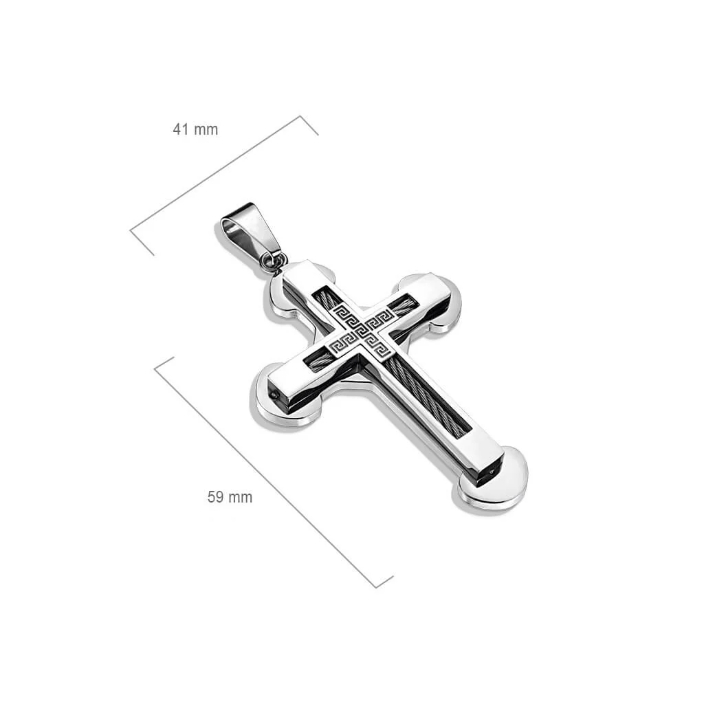 Anhänger Doppel Kreuz Silber - Image 2