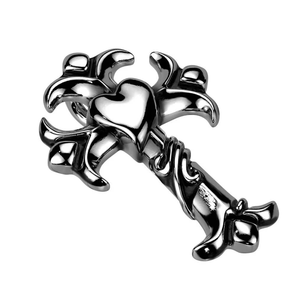 Anhänger Kreuz Herz Silber - Image 3