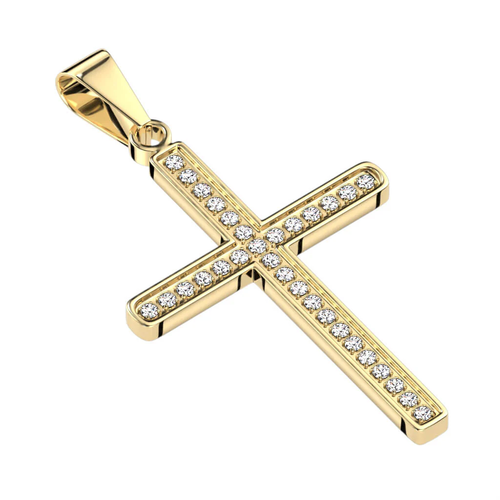 Anhänger Kreuz Zirkonia - Image 3