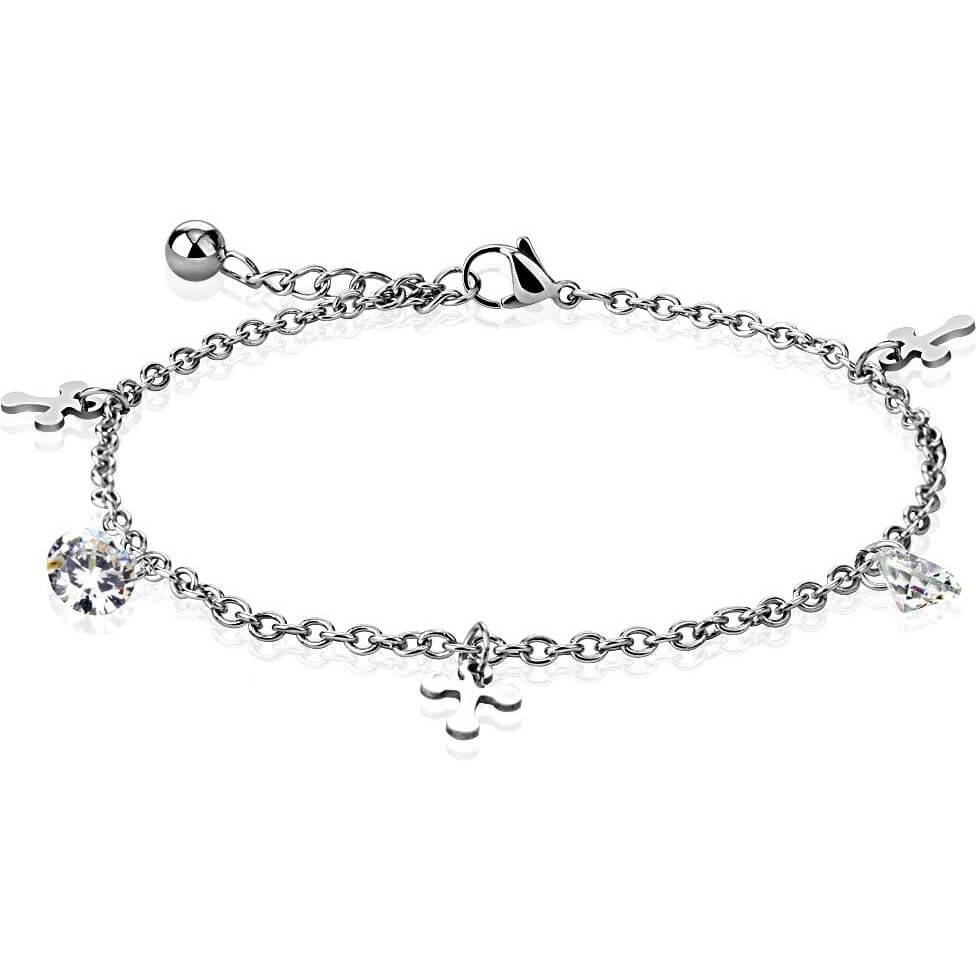 Armband Kreuz Zirkonia Silber