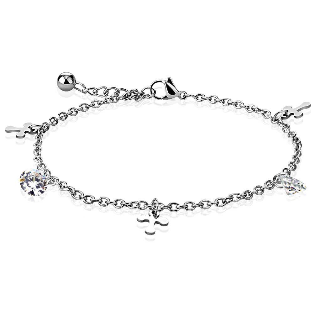 Armband Kreuz Zirkonia Silber - Image 2