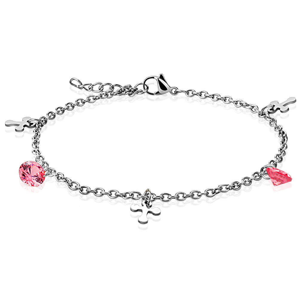 Armband Kreuz Zirkonia Silber - Image 3