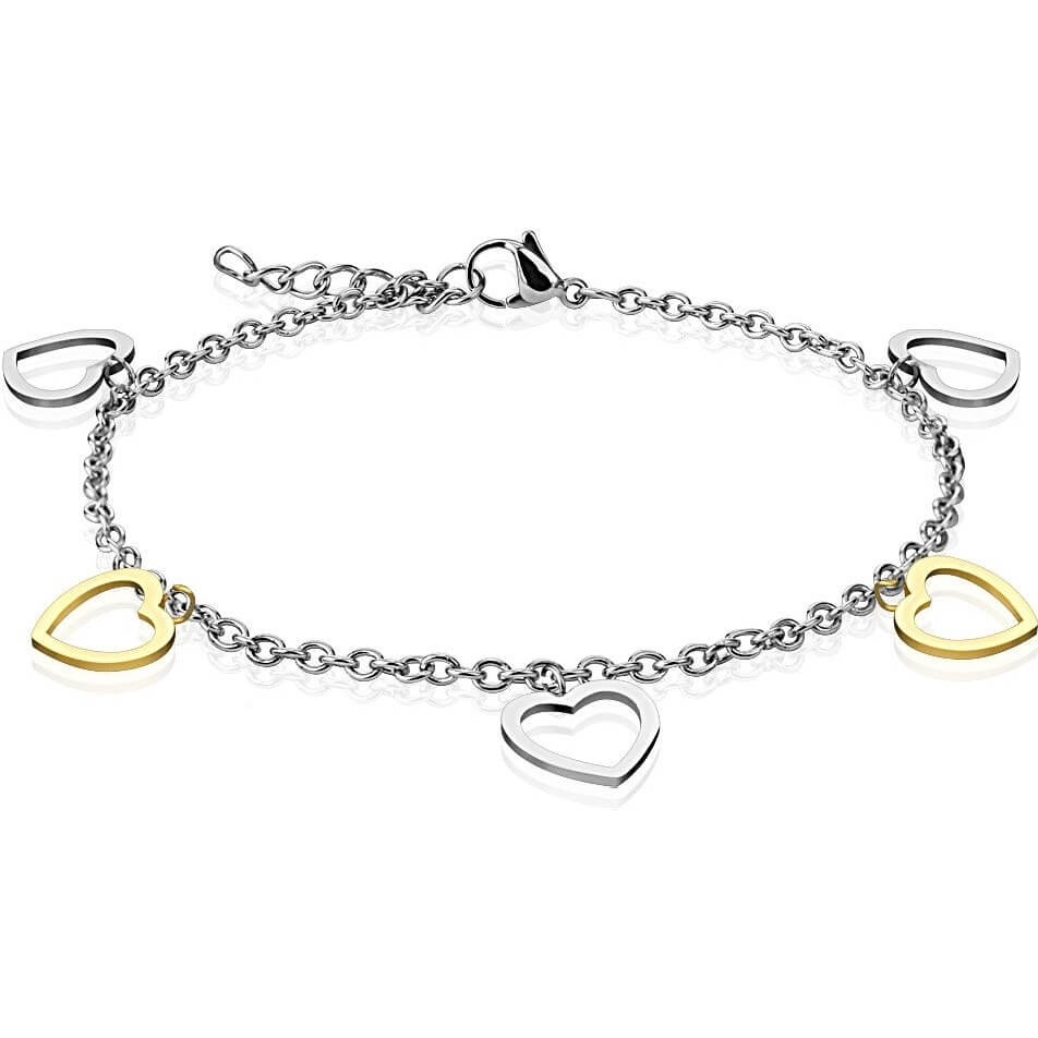 Armband Herz Silber Gold