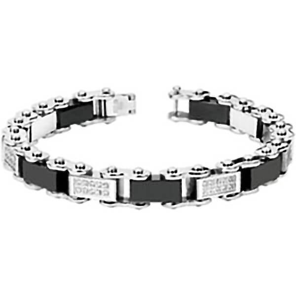 Kette Schwarz Silber - Image 2
