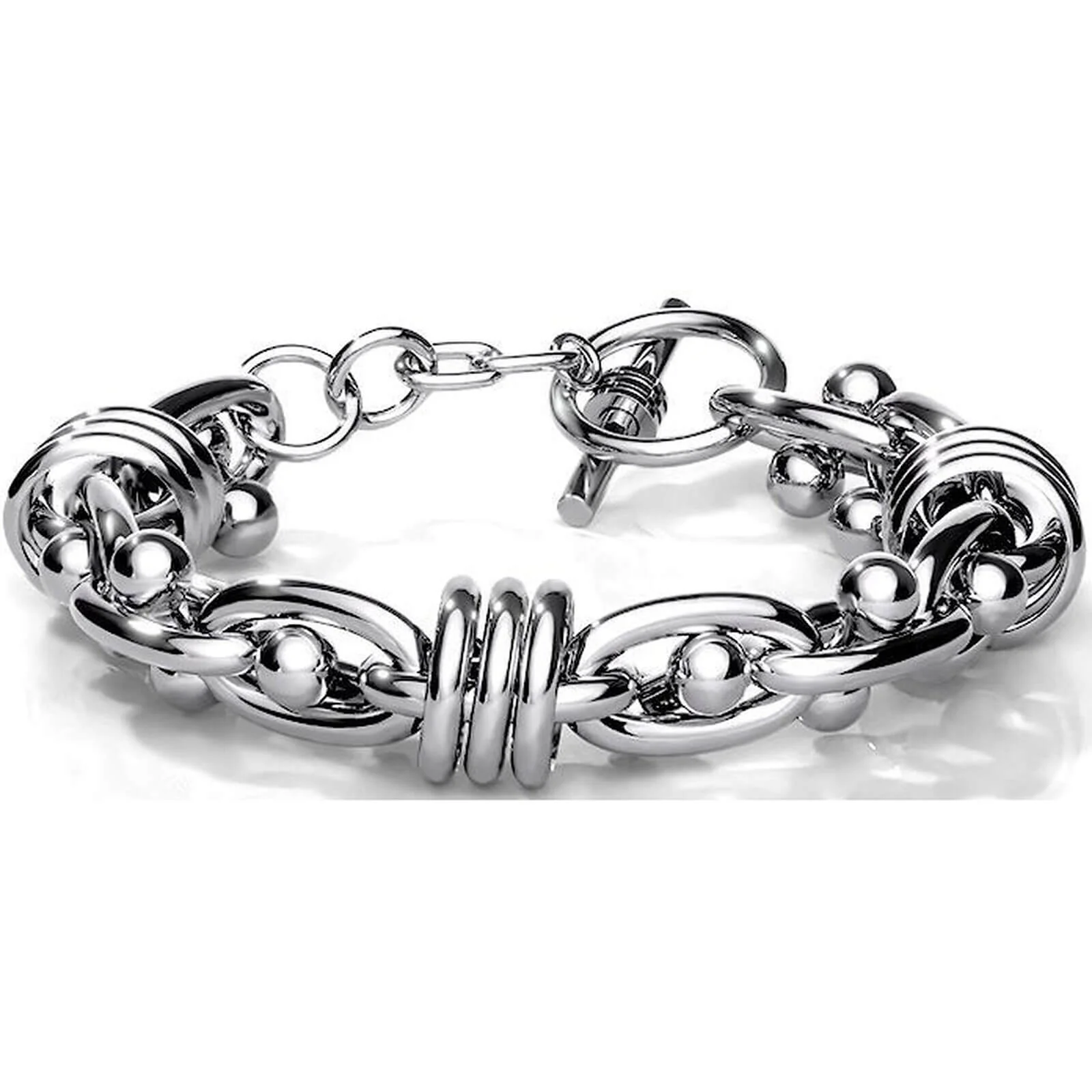 Armband Hantel Kette Silber