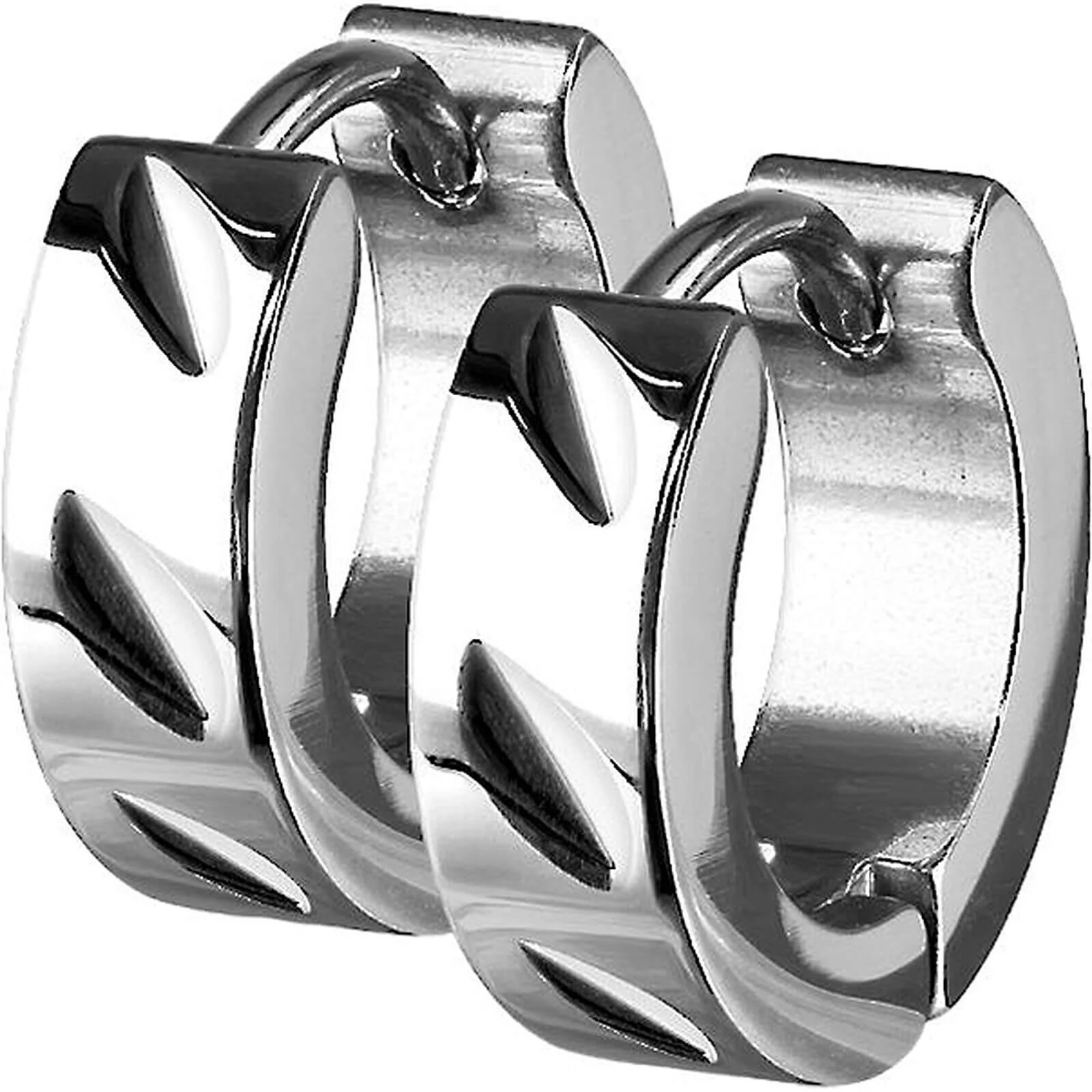 Ohrring Diamanten Schliff Silber Clicker