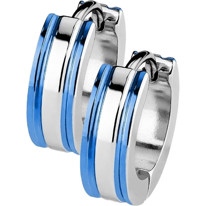 Ohrring Zweifarbig Linie Clicker - Image 2