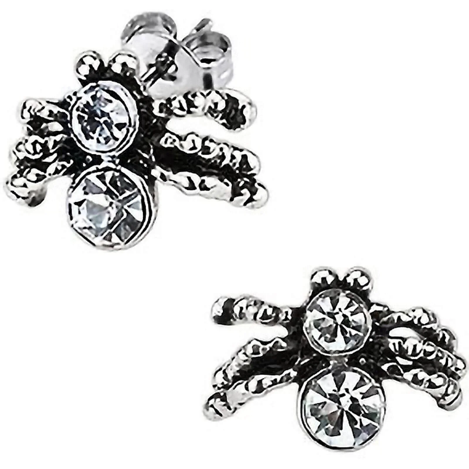 Ohrstecker Spinne Zirkonia Silber