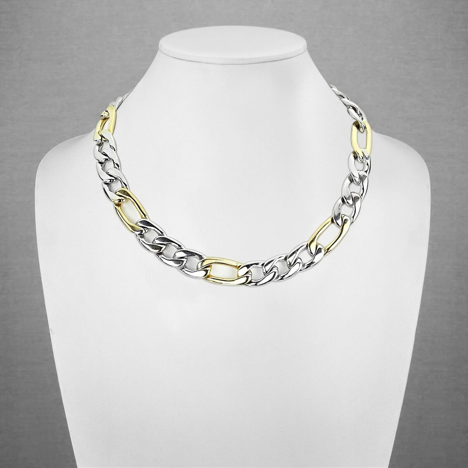 Halskette Zweifarbig Gold Silber