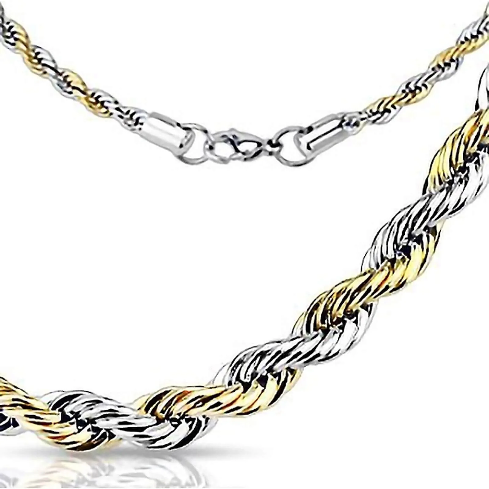 Gedrehte Leine Kette Gold Silber