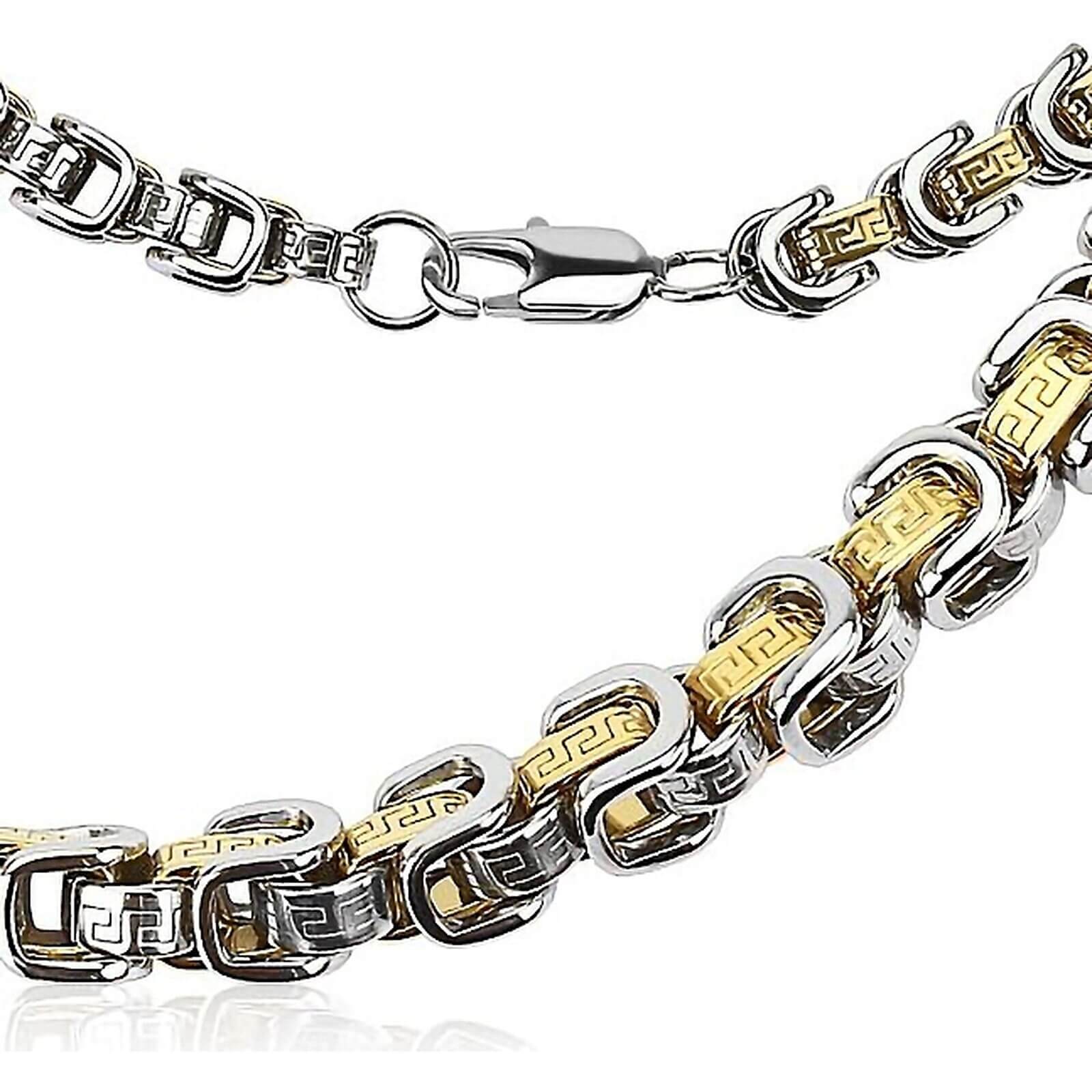 Halskette Labyrinth Maze Kette Gold Silber