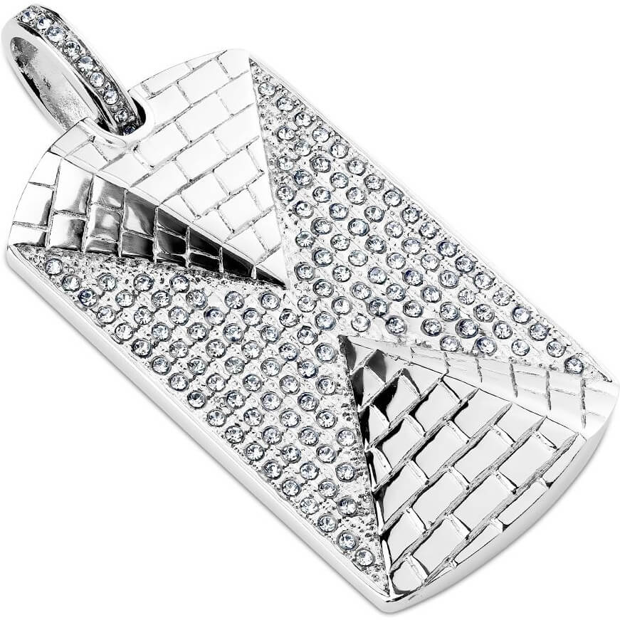 Anhänger 3D Pyramide Silber