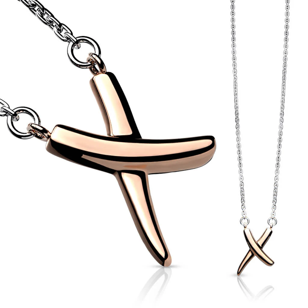 Halskette X-Form Roségold - Image 3