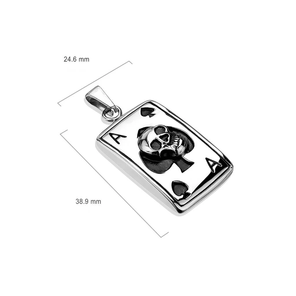 Pik Ass Totenkopf Silber - Image 2