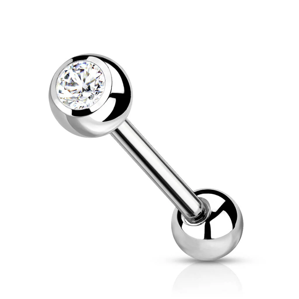 Titan Barbell Kugel Zirkonia Silber - Image 2