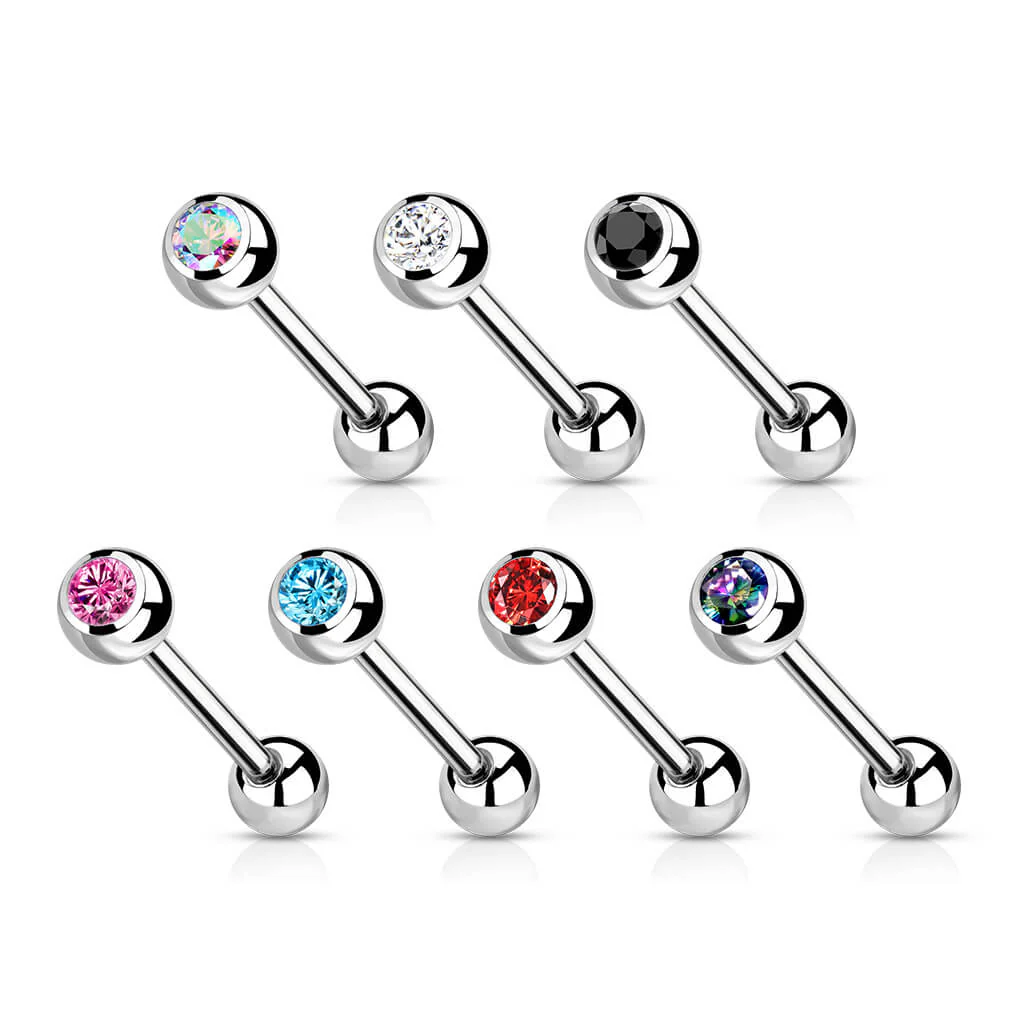 Titan Barbell Kugel Zirkonia Silber - Image 3