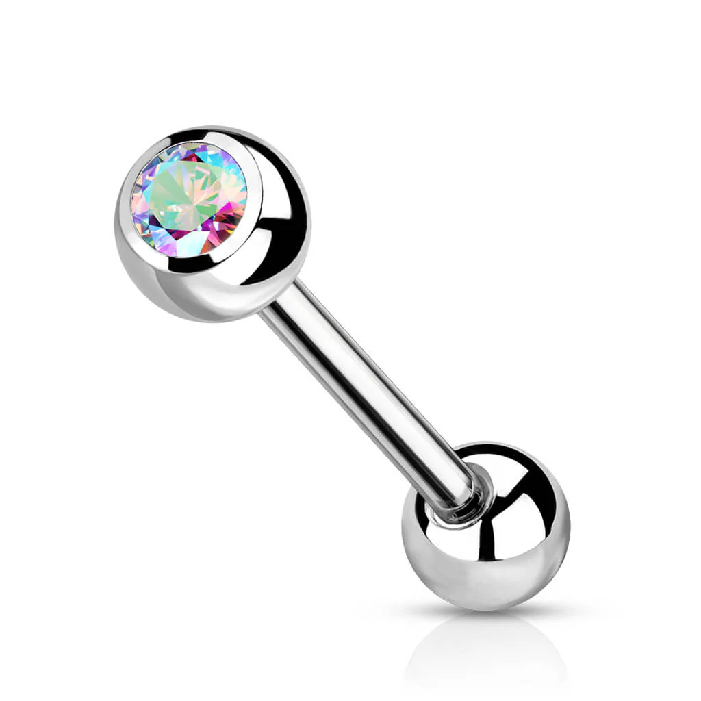 Titan Barbell Kugel Zirkonia Silber - Image 4