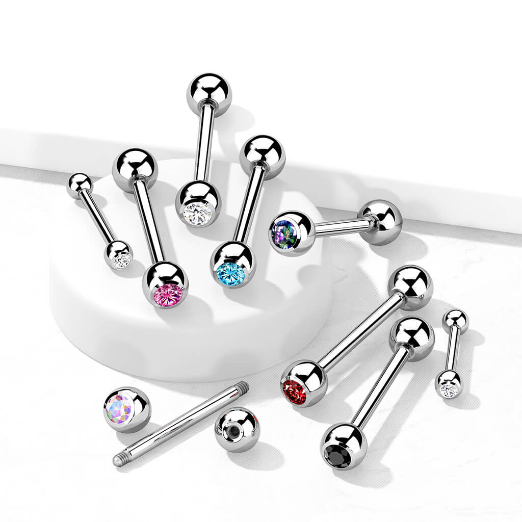 Titan Barbell Kugel Zirkonia Silber - Image 7