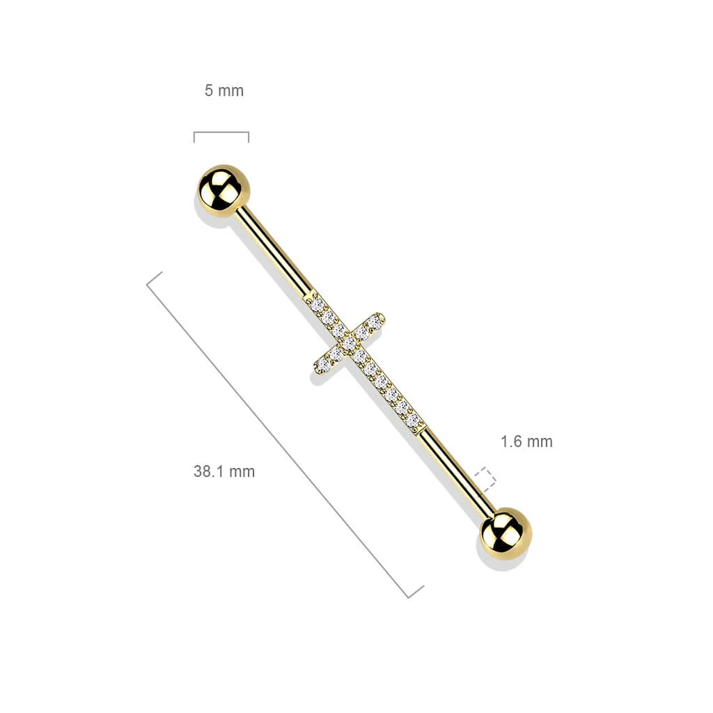 Titan Industrial Barbell Kreuz Zirkonia - Image 3