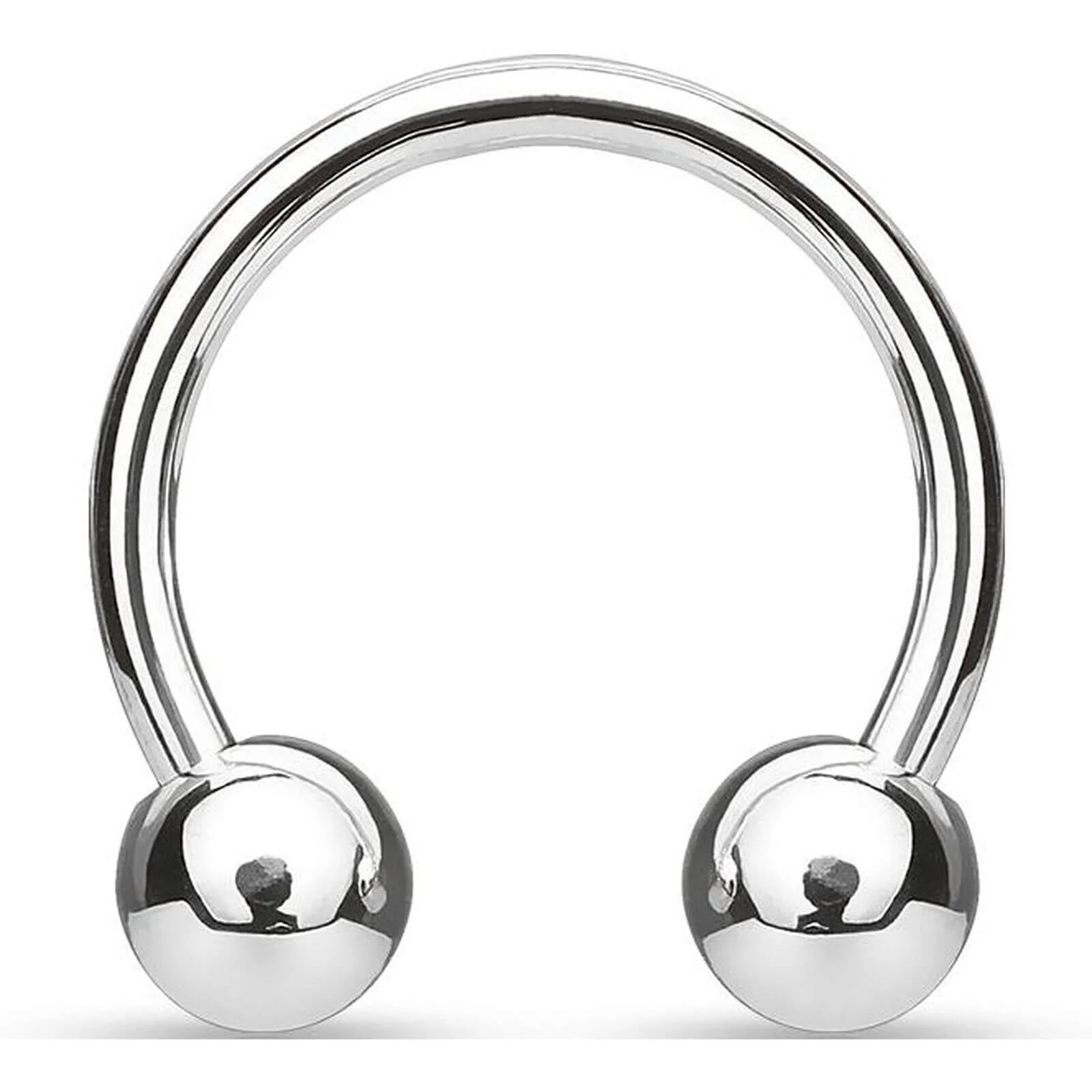 Titan Hufeisen Piercing Kugel Silber