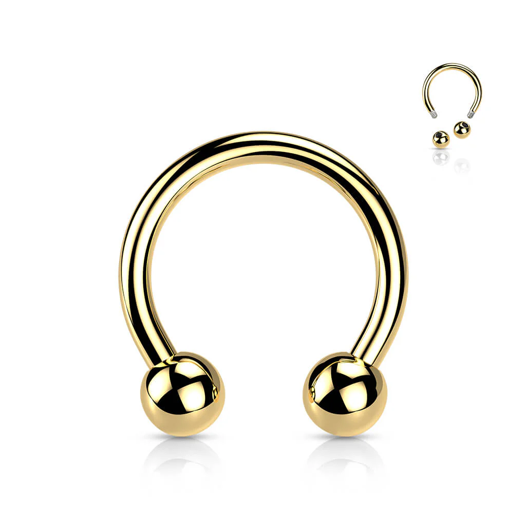 Titan Hufeisen Piercing Kugel PVD - Image 2