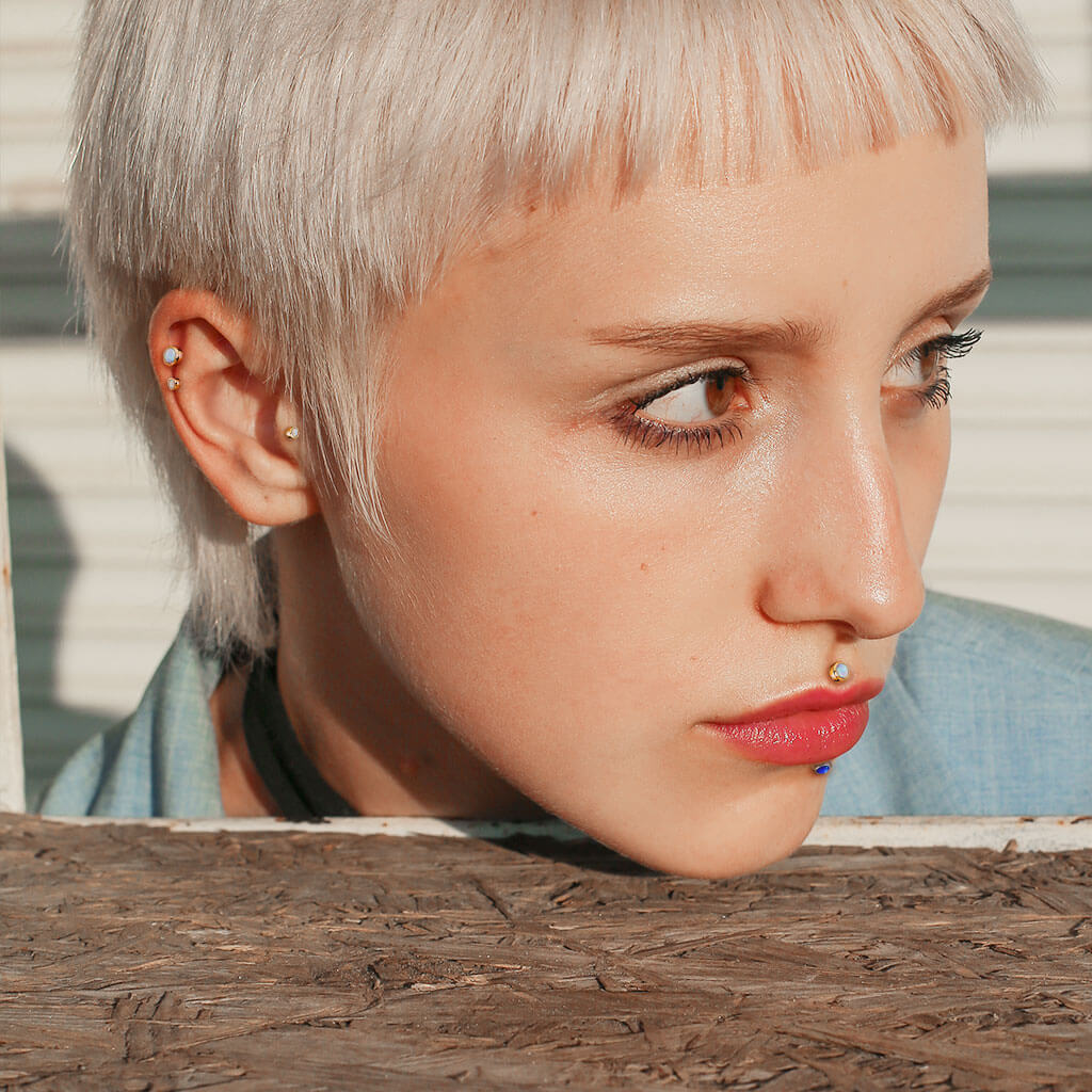 Titan Labret Opal Rund Innengewinde - Image 4