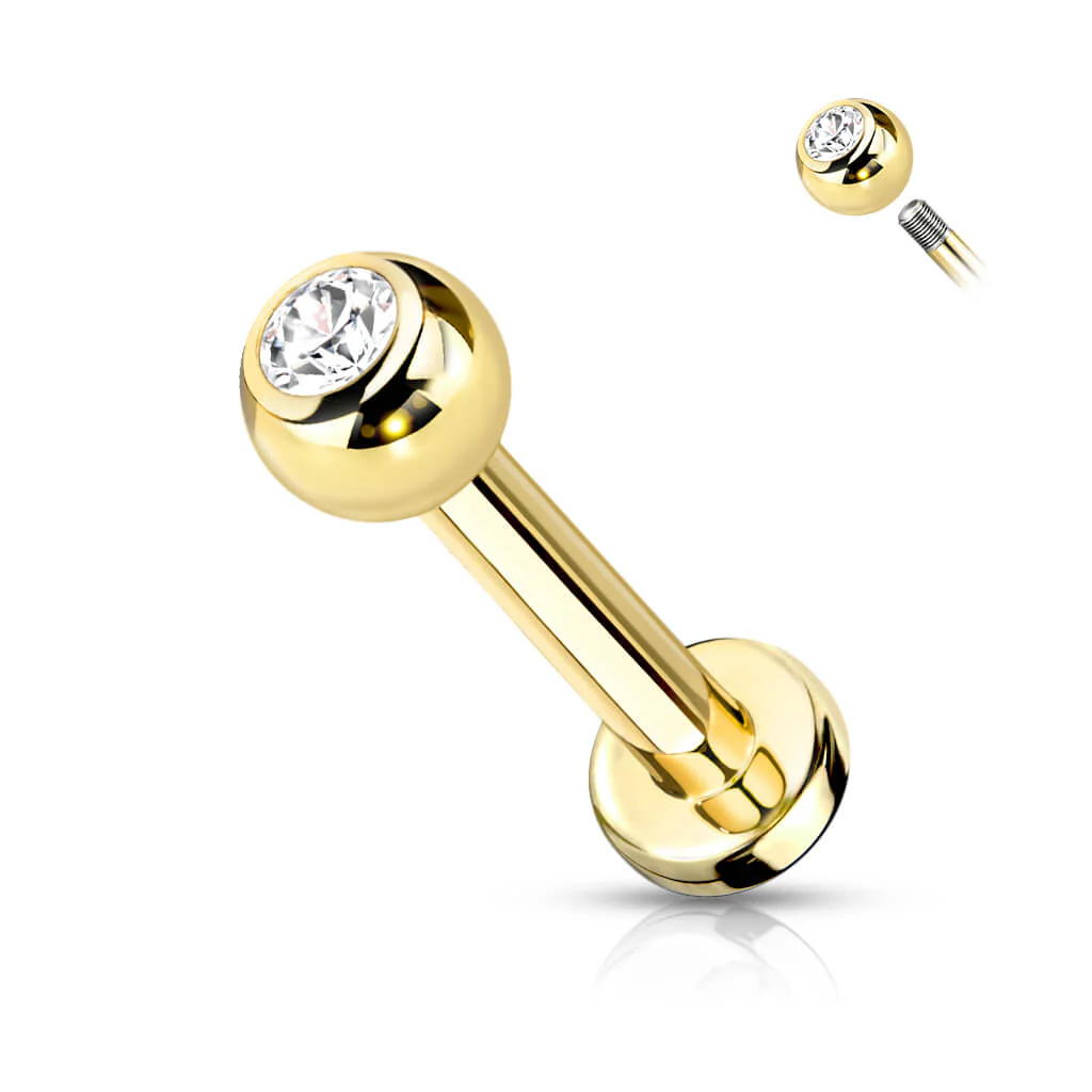 Titan Labret Kugel Zirkonia PVD - Image 2