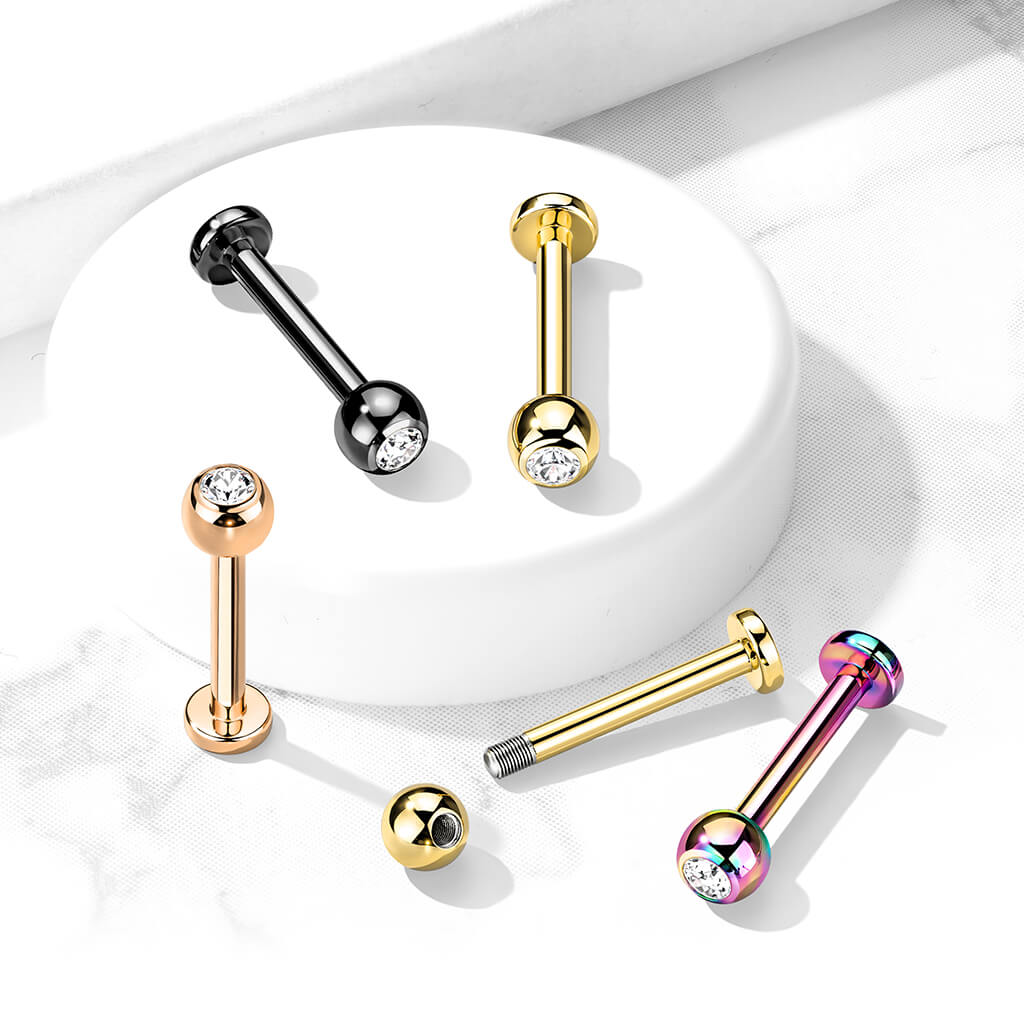 Titan Labret Kugel Zirkonia PVD - Image 7