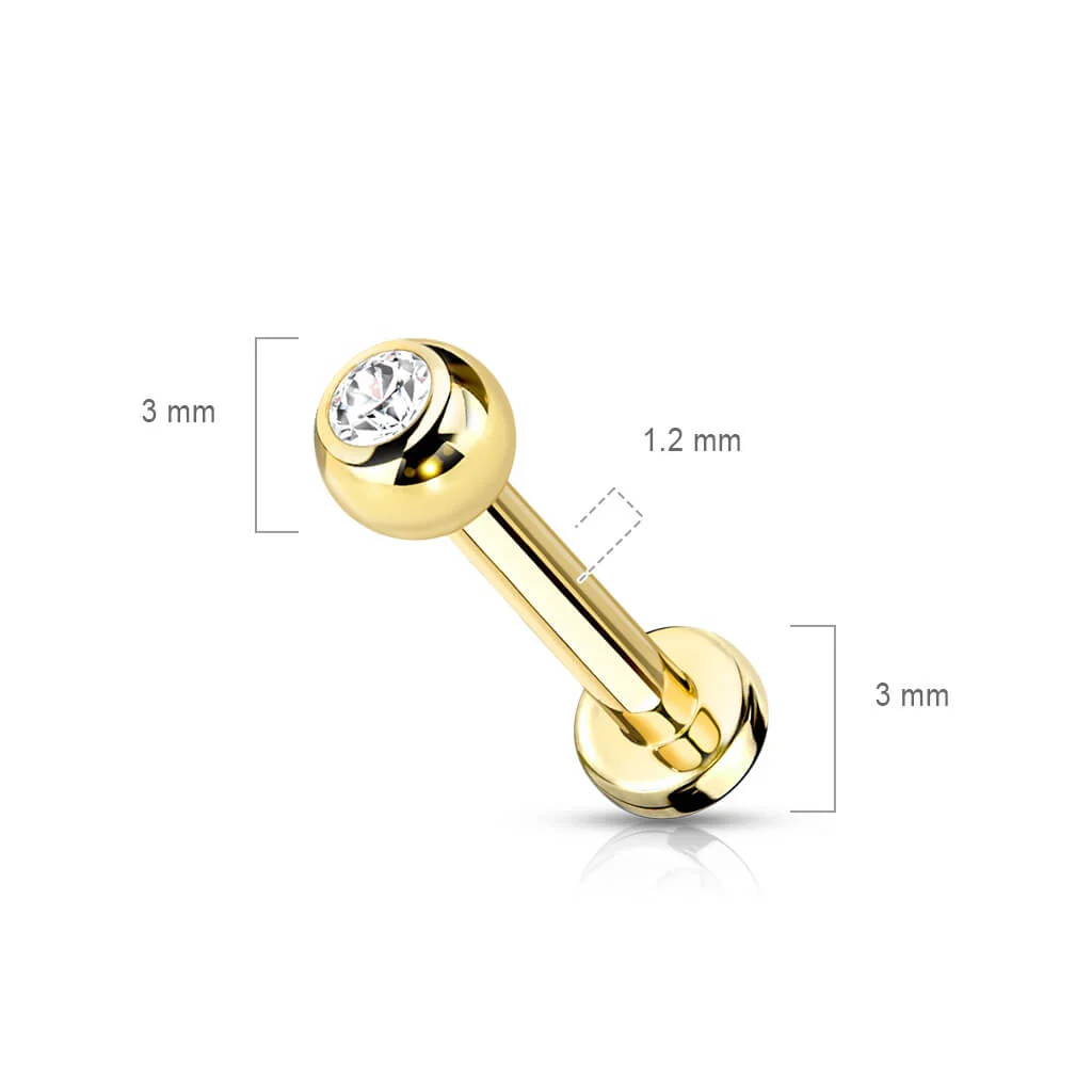 Titan Labret Kugel Zirkonia PVD - Image 9