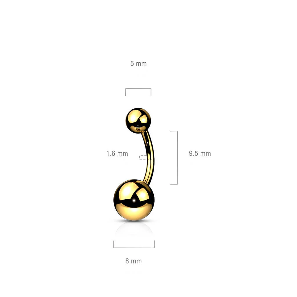 Titan Bauchnabelpiercing Kugel PVD - Image 9