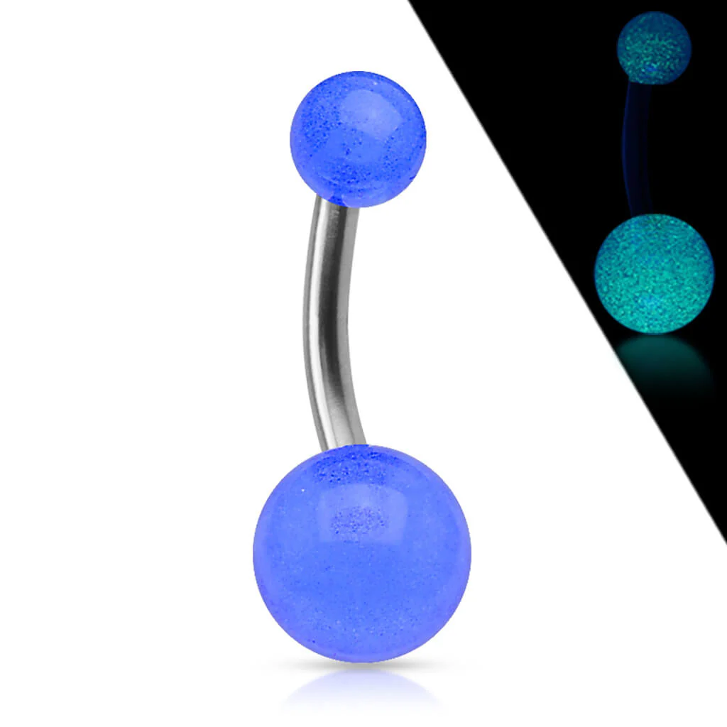 Titan Bauchnabelpiercing Acryl Kugel Glow in the Dark - Image 2