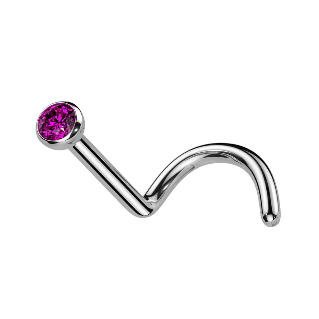 Titan Nasenstecker Zirkonia Rund - Image 6