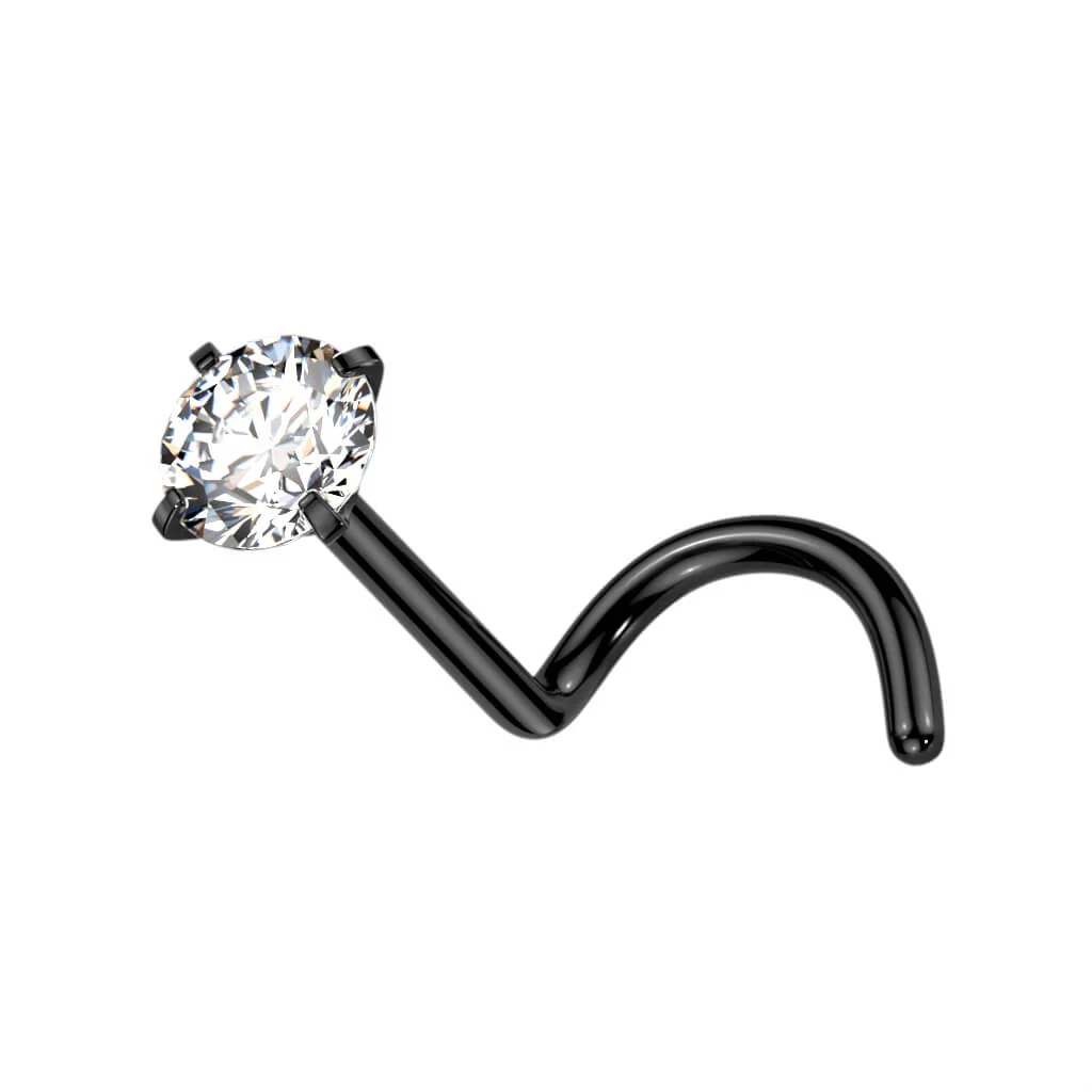 Titan Nasenstecker Zirkonia Rund - Image 11