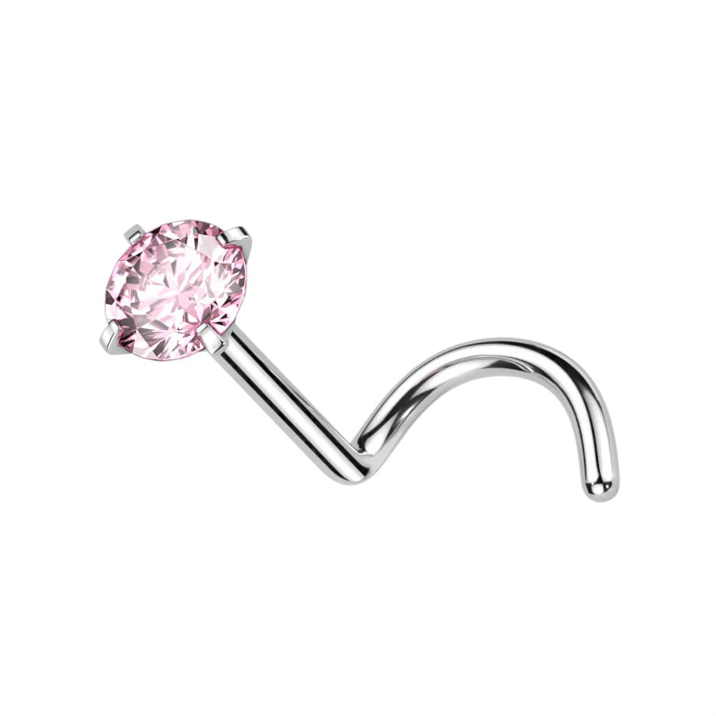Titan Nasenstecker Zirkonia Rund - Image 12