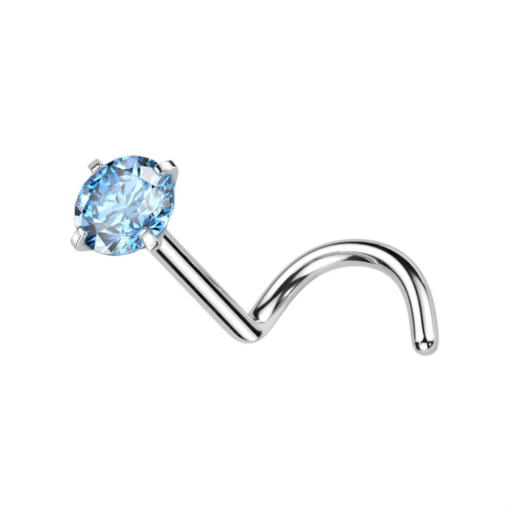 Titan Nasenstecker Zirkonia Rund - Image 13