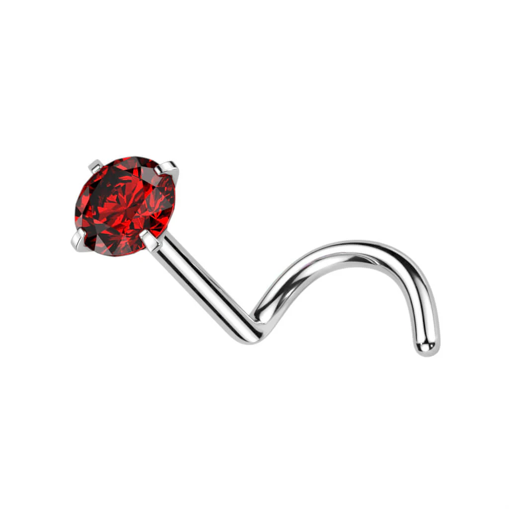 Titan Nasenstecker Zirkonia Rund - Image 14