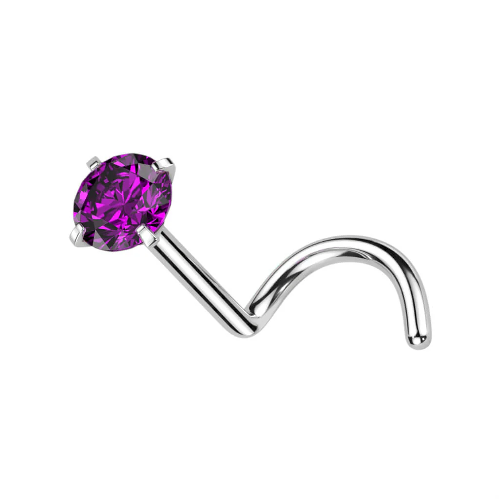 Titan Nasenstecker Zirkonia Rund - Image 2