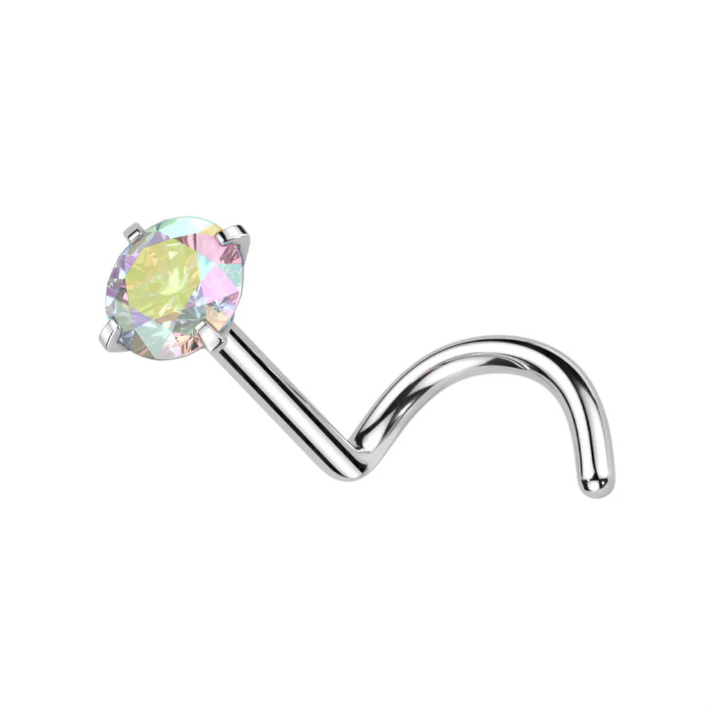 Titan Nasenstecker Zirkonia Rund - Image 3