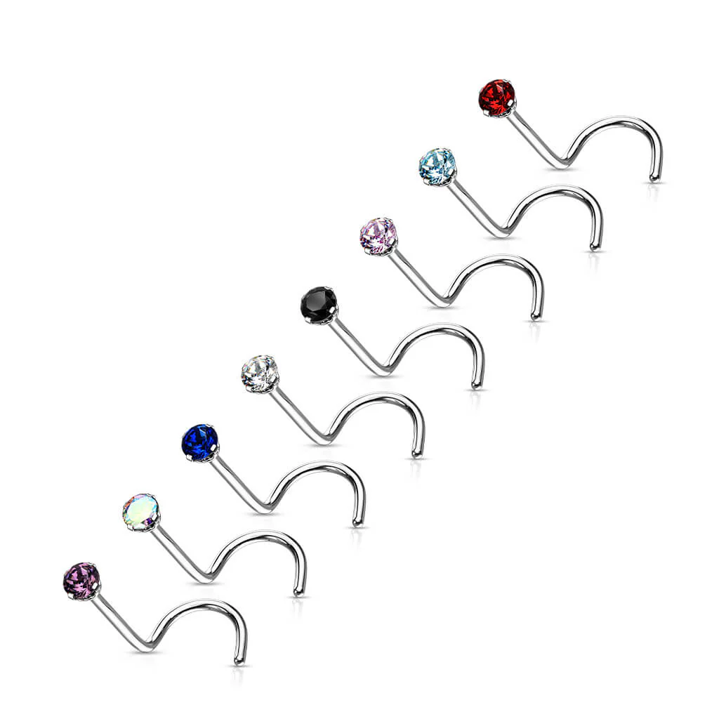 Titan Nasenstecker Zirkonia Rund - Image 4