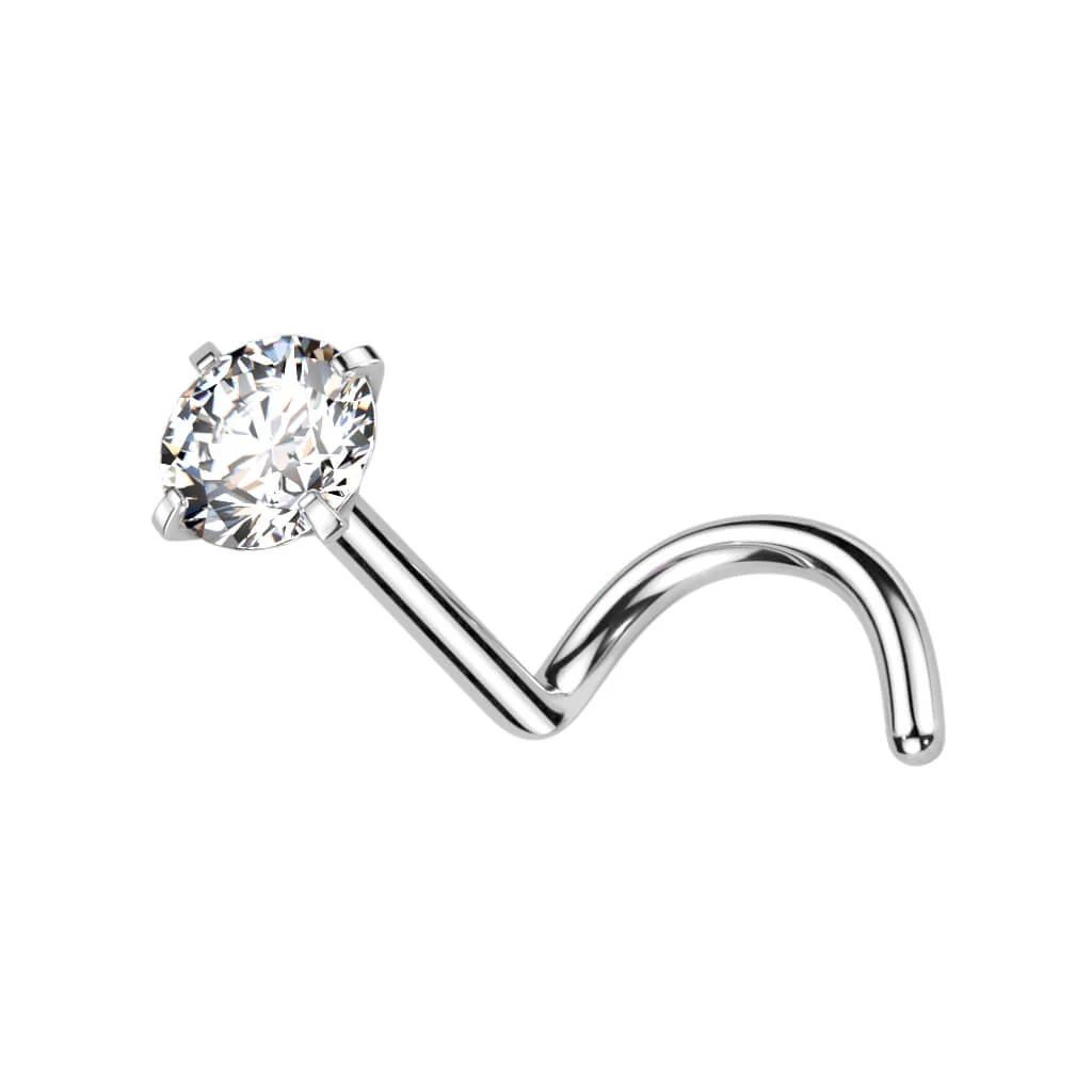 Titan Nasenstecker Zirkonia Rund - Image 7
